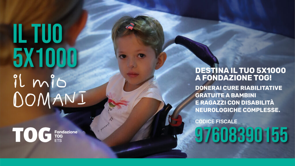 Prosegue, anche per l’edizione del CFO Award 2024, la collaborazione con la Fondazione TOGETHER TO GO (TOG), onlus nata nel 2011 a Milano, che ha creato negli anni un Centro di Eccellenza nella riabilitazione dei bambini affetti da patologie neurologiche complesse, in particolare Paralisi Cerebrali Infantile e Sindromi Genetiche con Ritardo mentale.